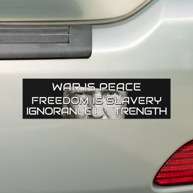 Donald Trump War is Peace Bumper Sticker (On Car)