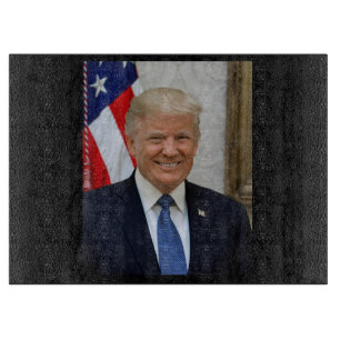 Donald Trump White House President Portrait Cuttin Cutting Board