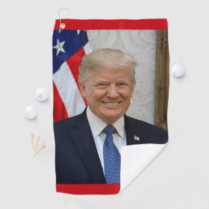Donald Trump White House President Portrait Golf T Towel