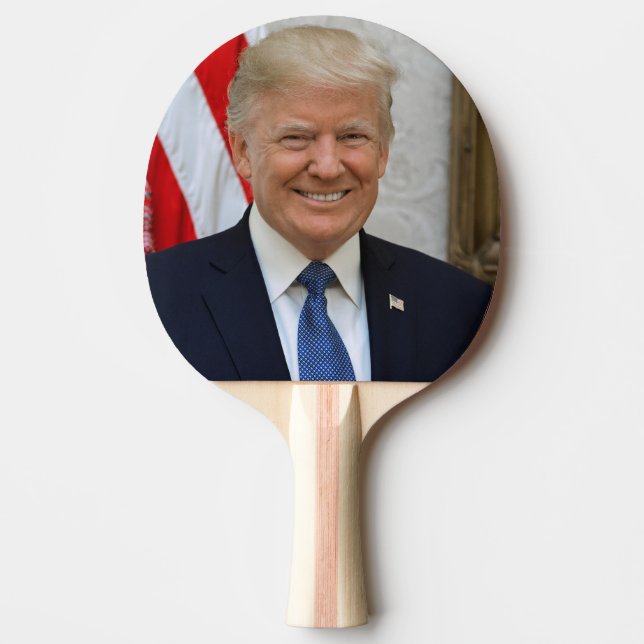 Donald Trump White House President Portrait Ping Pong Paddle (Front)