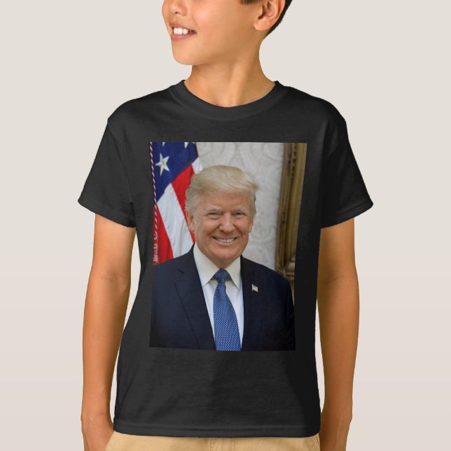 Donald Trump White House President Portrait T-Shirt (Front)