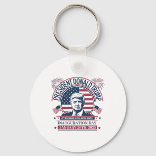 Donald Trump Wins 47th President - 2024 Potus Inau Keychain