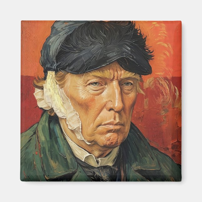 Donald Trump with Bandaged Ear Magnet (Front)