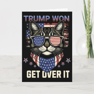 Donald Trump Won 2024 Election Cats For Trump Men  Card