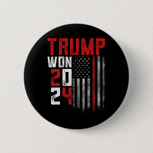 Donald Trump Won 2024 Election Inauguration Men Wo 2 Inch Round Button