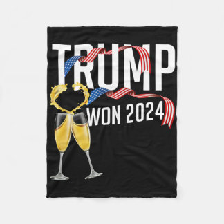 Donald Trump Won 2024 Election Inauguration Men Wo Fleece Blanket