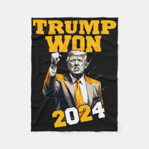 Donald Trump Won 2024 Election Inauguration Men Wo Fleece Blanket