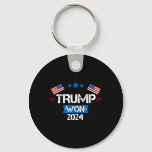 Donald Trump Won 2024 Election Inauguration Men Wo Keychain