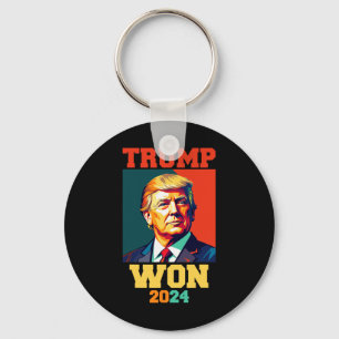 Donald Trump Won 2024 Election Inauguration Men Wo Keychain