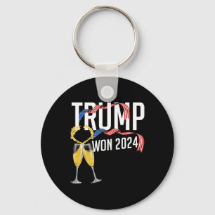 Donald Trump Won 2024 Election Inauguration Men Wo Keychain