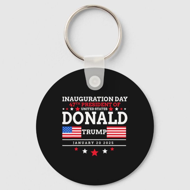 Donald Trump Won 2024 Election Inauguration Men Wo Keychain (Front)