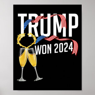 Donald Trump Won 2024 Election Inauguration Men Wo Poster
