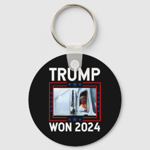 Donald Trump Won 2024 Election Inauguration Trump  Keychain
