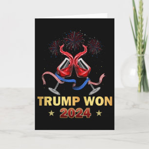 Donald Trump Won 2024 Election Inauguration Victor Card