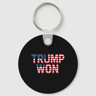 Donald Trump Won 2024 Election Republican Win Trum Keychain