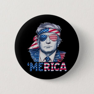 Donald Trump Won Elections 2024 merica Usa Flag Su 2 Inch Round Button