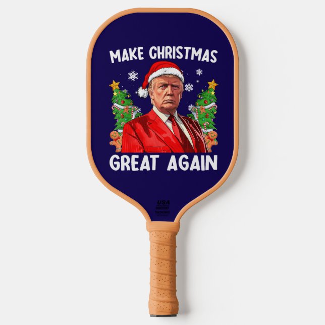 Donald Trump Won Make Christmas Great Again Pickleball Paddle (Front)