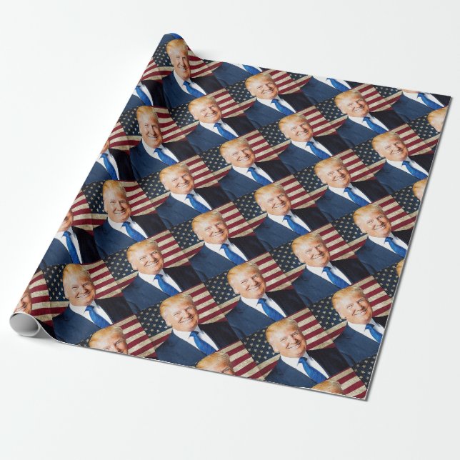 Donald Trump Wrapping Paper (Unrolled)