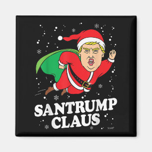 Donald Trump Xmas Funny Santa Hat Gift Shirt Magnet
