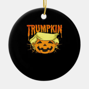Donald Trumpkin Funny President Party Halloween Cl Ceramic Ornament