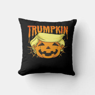 Donald Trumpkin Funny President Party Halloween Cl Throw Pillow
