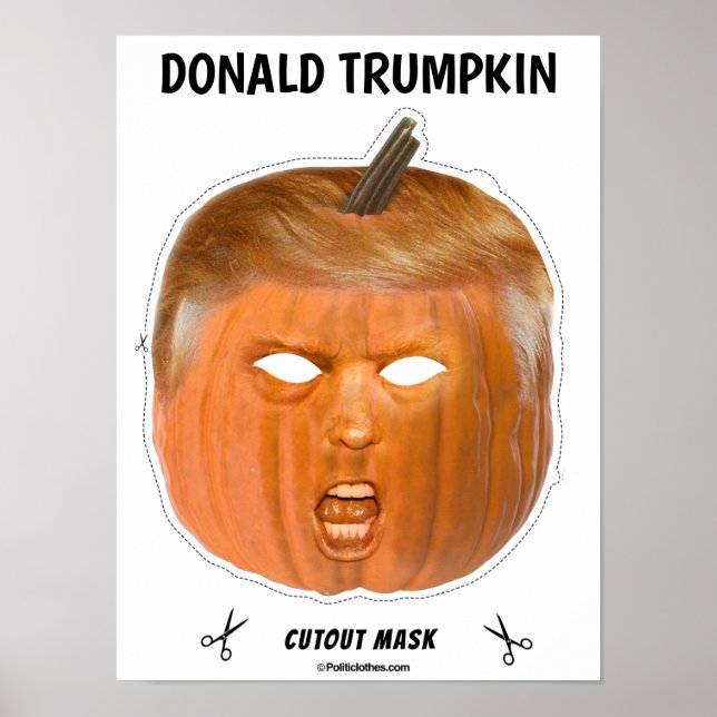 Donald Trumpkin Halloween Mask Poster (Front)