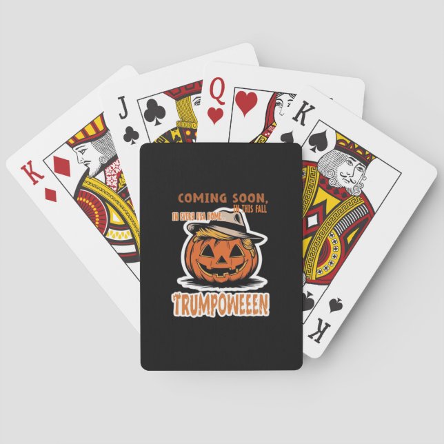 Donald's Trumpkin Pumpkin- Halloween Classic Playing Cards (Back)
