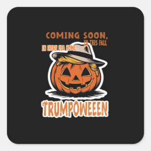 Donald's Trumpkin Pumpkin- Halloween Classic Square Sticker