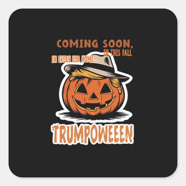 Donald's Trumpkin Pumpkin- Halloween Classic Square Sticker (Front)