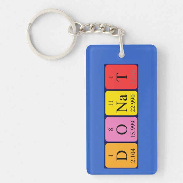 Donat periodic table name keyring (Front)