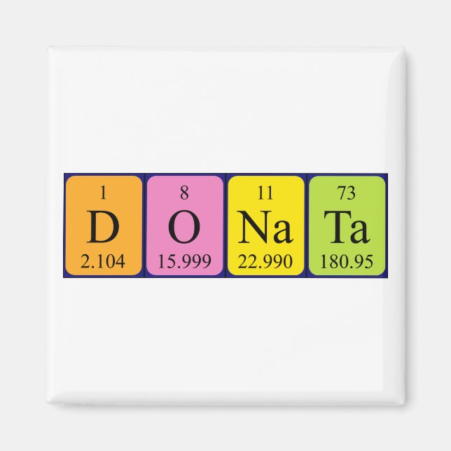 Donata periodic table name magnet (Front)