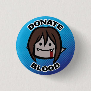 Donate Blood 1 Inch Round Button