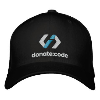 donate:code Embroidered Logo Baseball Cap