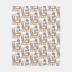 Donate Life BOHO Fleece Blanket
