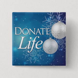 Donate Life, Organ Donor, lapel pin, 2 Inch Square Button