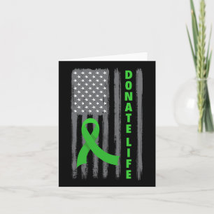 Donate Life Patriotic American Flag Usa Kidney Don Card