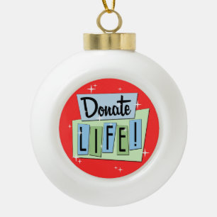 Donate Life retro tree ornament