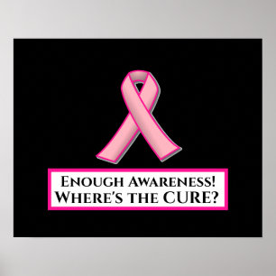 Donate to Breast Cancer RESEARCH, not AWARENESS P Poster