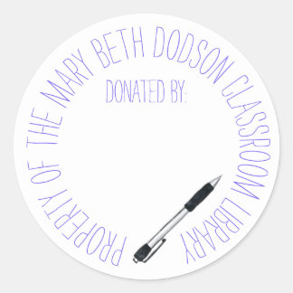 Donated By Classic Round Sticker