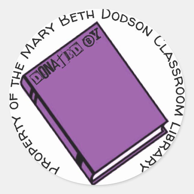 Donated By Classic Round Sticker (Front)