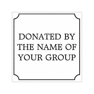 Donated By Template Self-inking Stamp