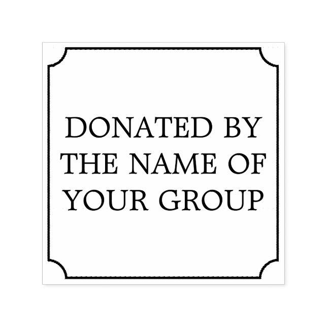 Donated By Template Self-inking Stamp (Design)