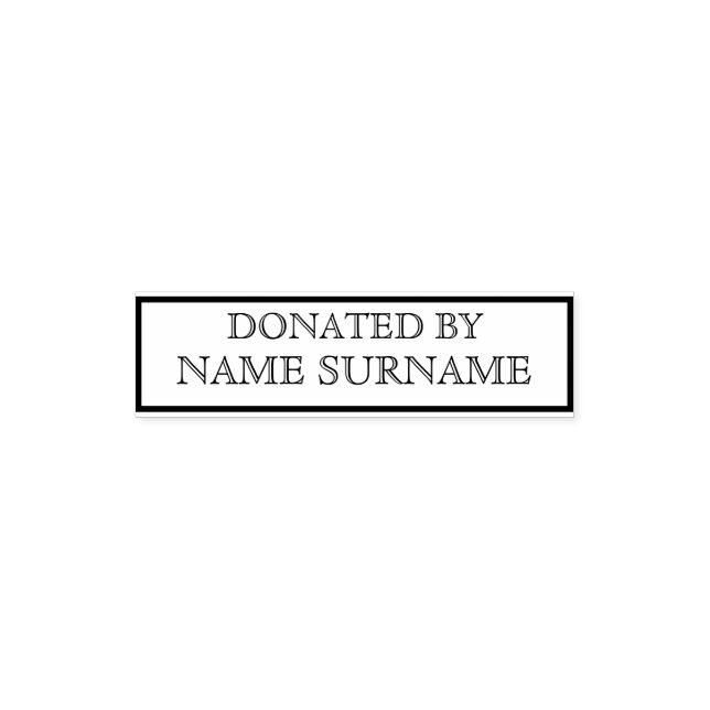 Donated By Template Self-inking Stamp (Design)
