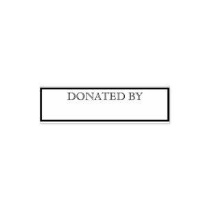 Donated By Template Self-inking Stamp