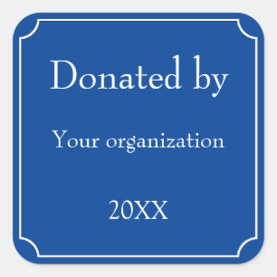 Donated By Template Square Sticker