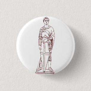 Donatello’s Saint George - Renaissance Sculpture 1 Inch Round Button