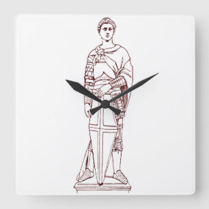 Donatello’s Saint George - Renaissance Sculpture Square Wall Clock