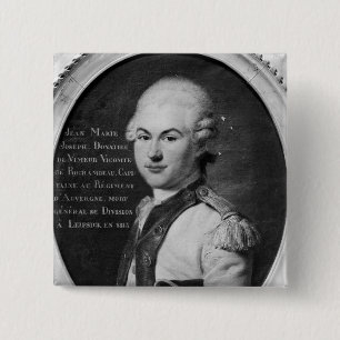Donatien Marie Joseph de Vimeur 2 Inch Square Button