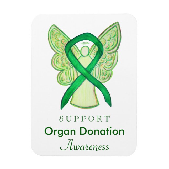 Donation d'organes Sensibilisation verte Magnets d (Vertical)