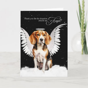 Donation Thank You Beagle Dog Card
